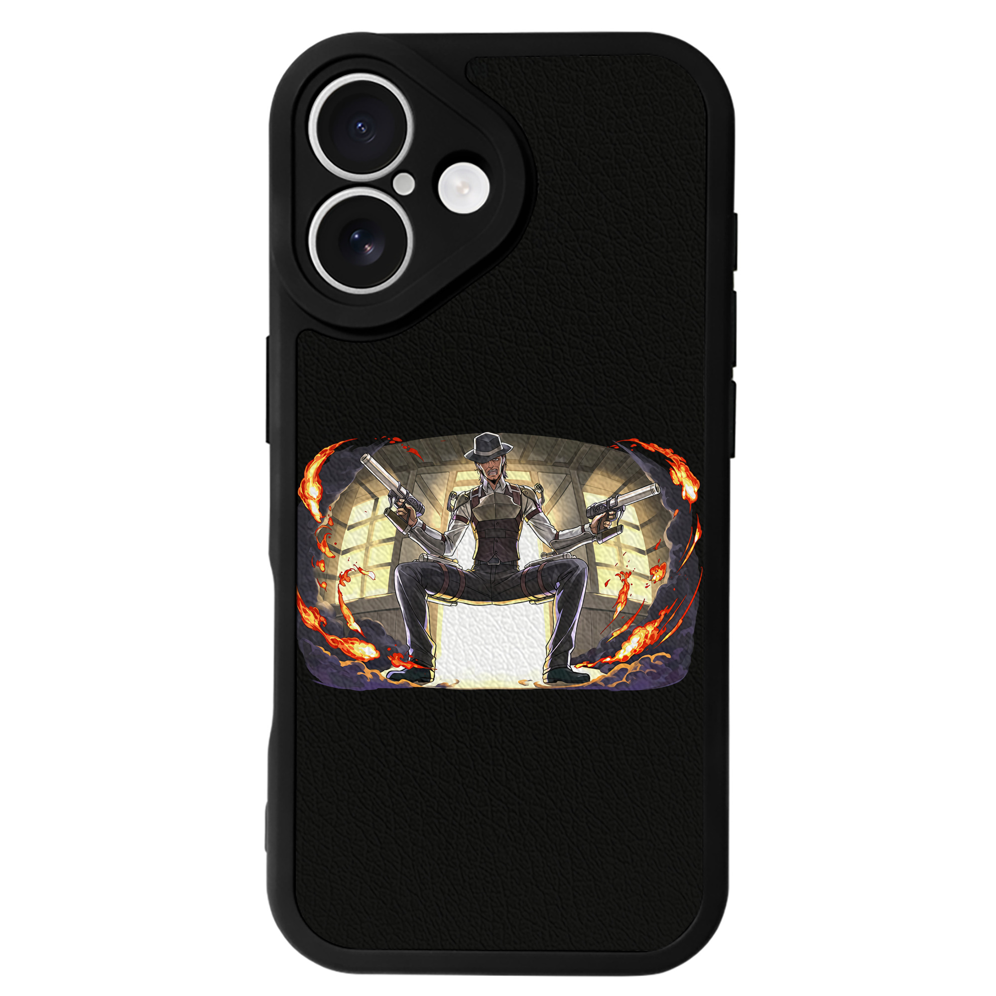 （画像用） 進撃の巨人 ケニー·アッカーマン Attack on Titan Kenny Ackerman 【iPhone 16シリーズ対応】シリコンスマホケース（レザー調） 材質：シリコン